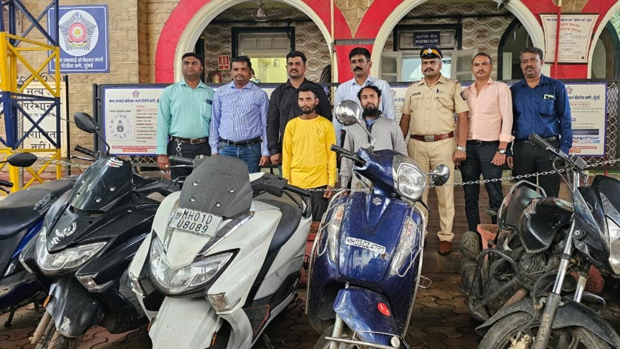 Mumbai: Two held for multiple two-wheeler thefts in city, eight bikes recovered Mumbai: Two held for multiple two-wheeler thefts in city, eight bikes recovered