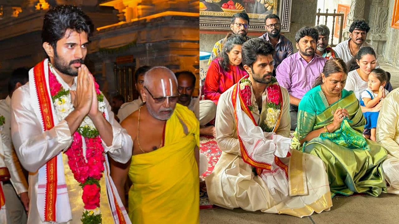 Vijay Deverakonda's temple visit turns chaotic as fans mob him after Kushi's box office victory