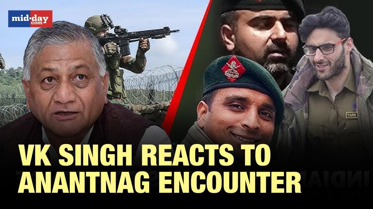 Union Minister VK Singh reacts to Anantnag Encounter