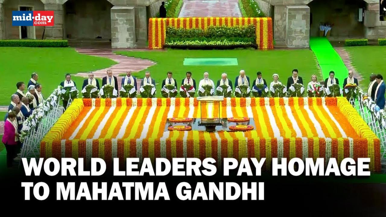 G20 Summit 2023: World leaders pay homage to Mahatma Gandhi at Raj Ghat