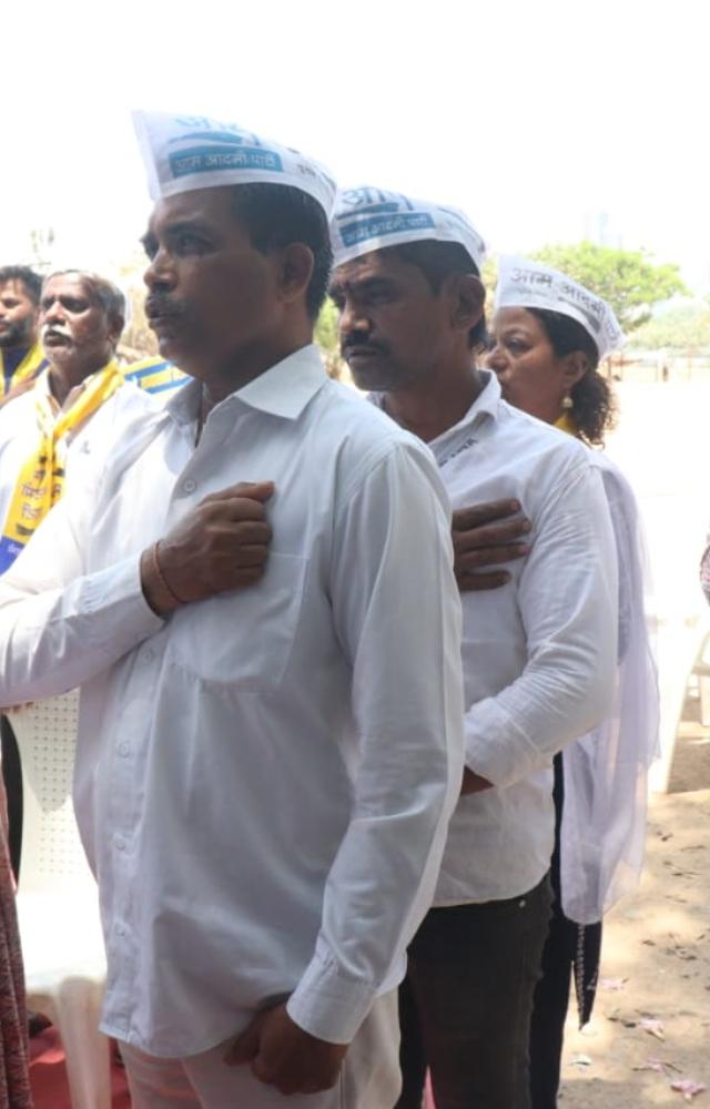 They collectively read the Preamble to the Indian Constitution followed by a protest against the Centre