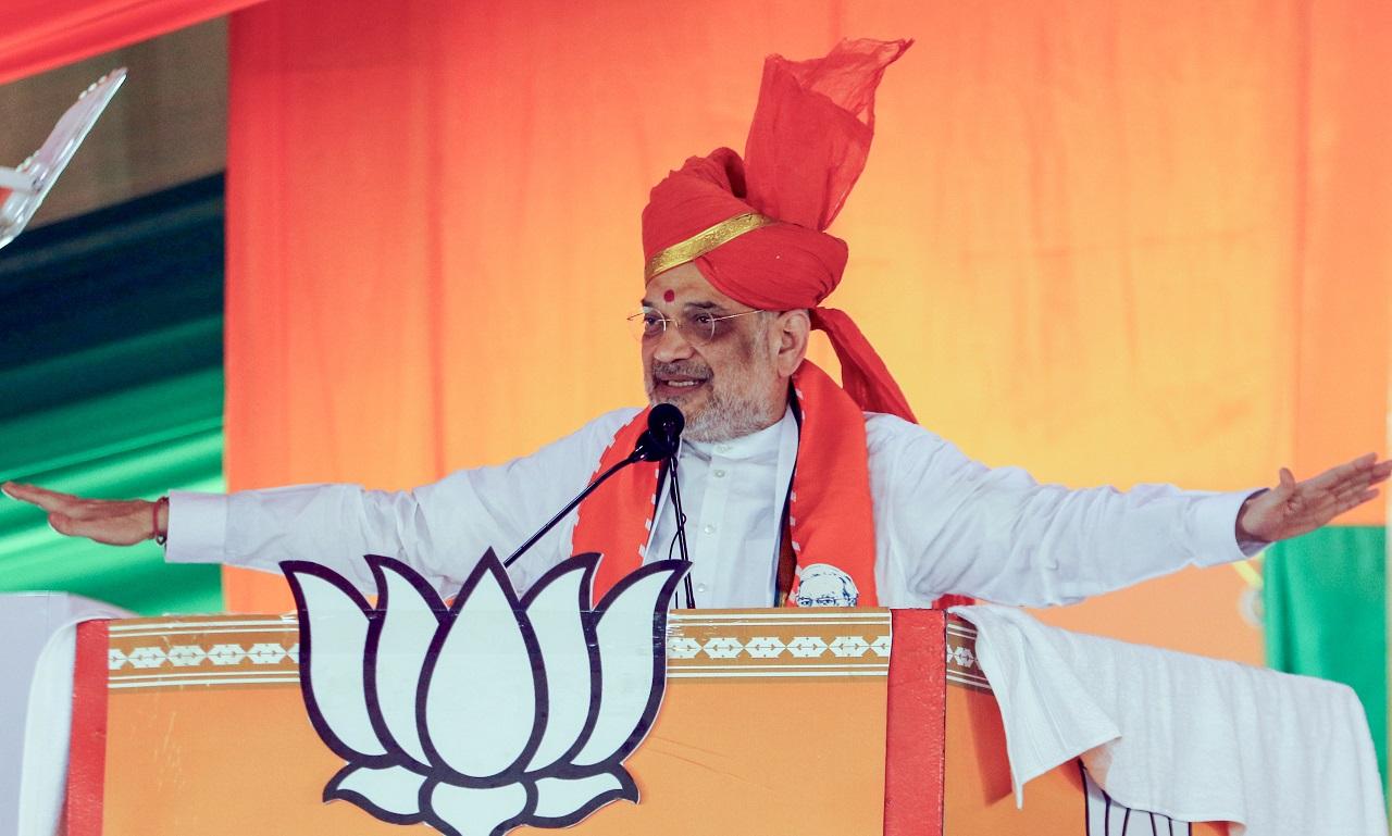 This is one of the three roadshows to be held by Shah in Gandhinagar Lok Sabha constituency during the day before addressing a rally in Vejalpur area of Ahmedabad in the evening