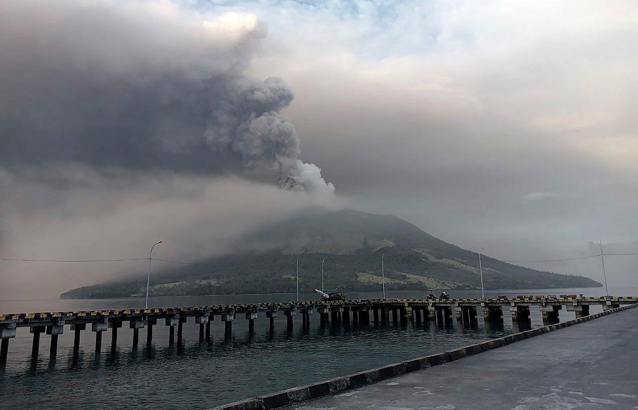 Indonesia's Center for Volcanology and Geological Hazard Mitigation recorded at least three eruptions since Friday afternoon, with the maximum height of the eruption column reaching 1,200 meters (3,900 feet)
