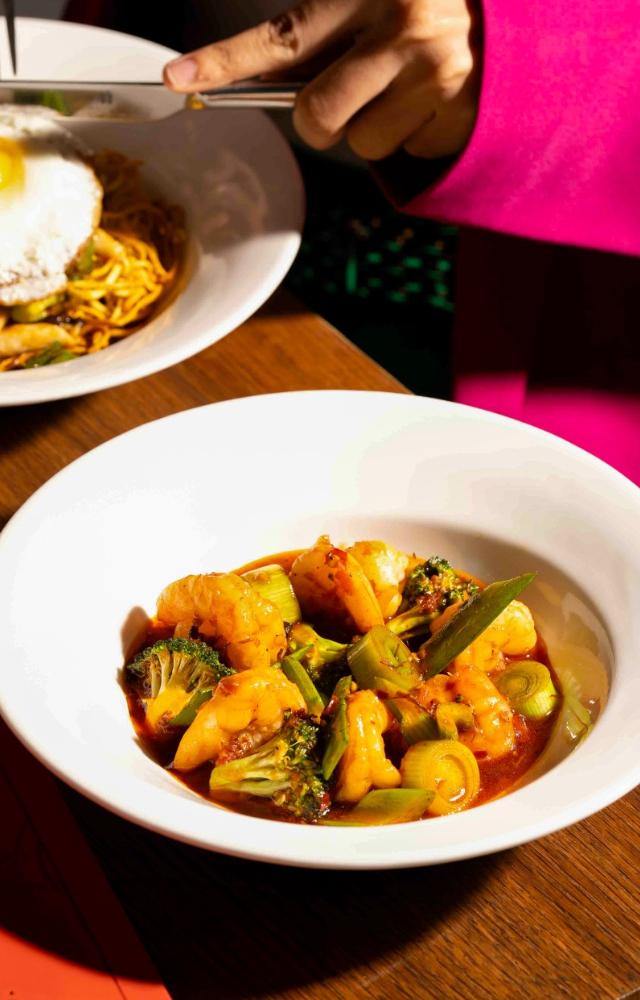The Chinese collection include stir fried haricot beans with black bean, a duck bao, “Arabian Sea” lobster among other specials on the menu