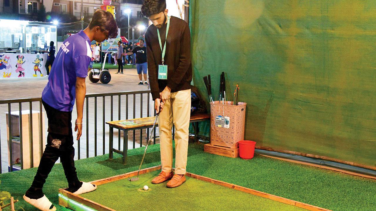 The writer tests the 10-hole mini-golf course