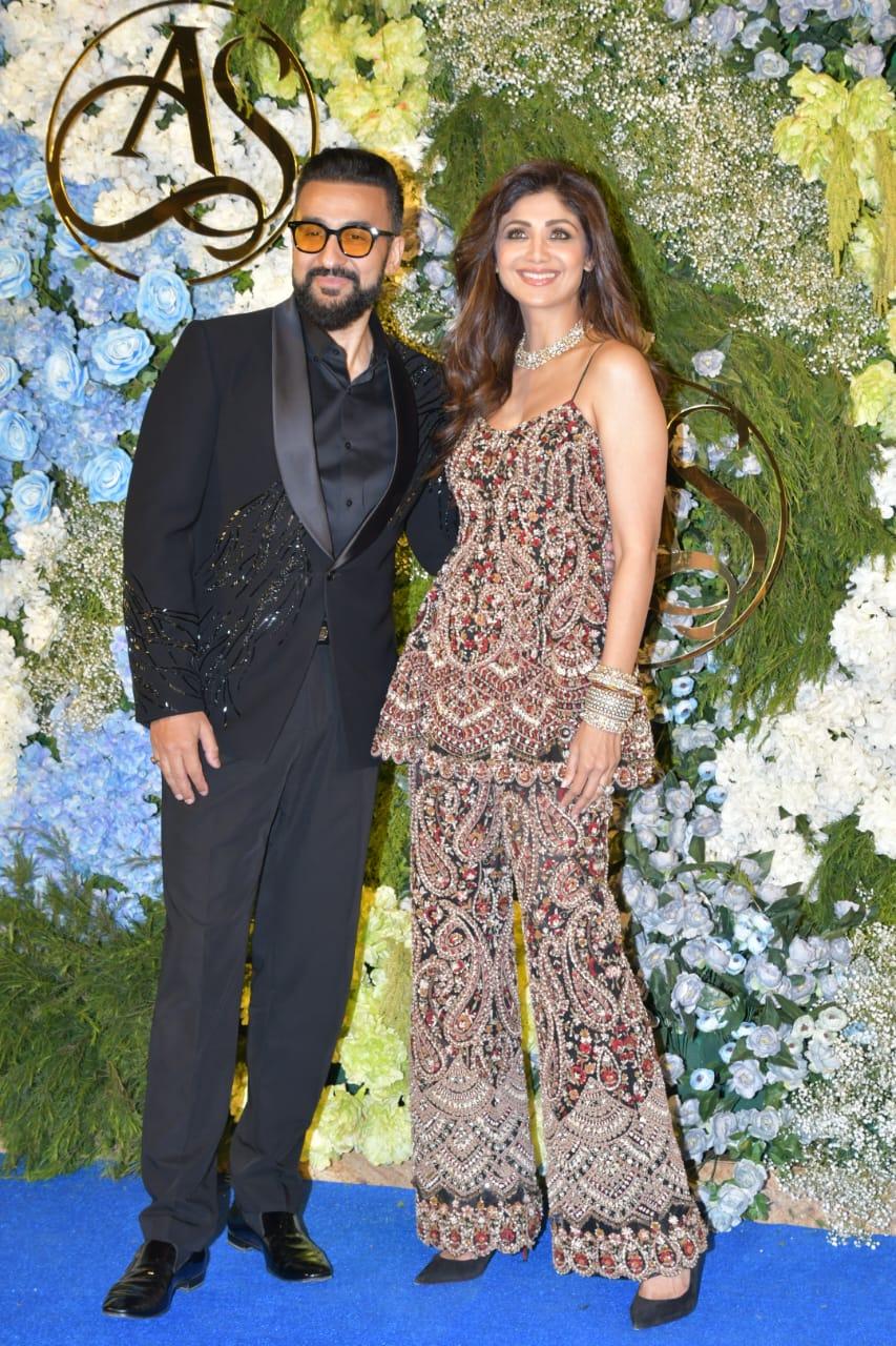 Shilpa Shetty looked stunning a co-ord dress as she attended the grand celebration with husband Raj Kundra