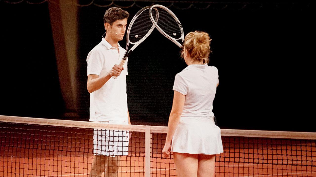 (From left) Fournier and Chloé Zufferey at a performance