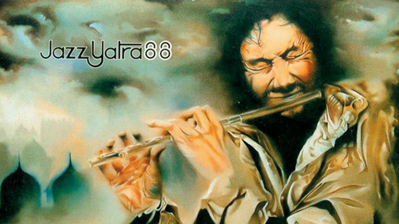 Mehrotra’s artwork for the cover Jazz Yatra 1988