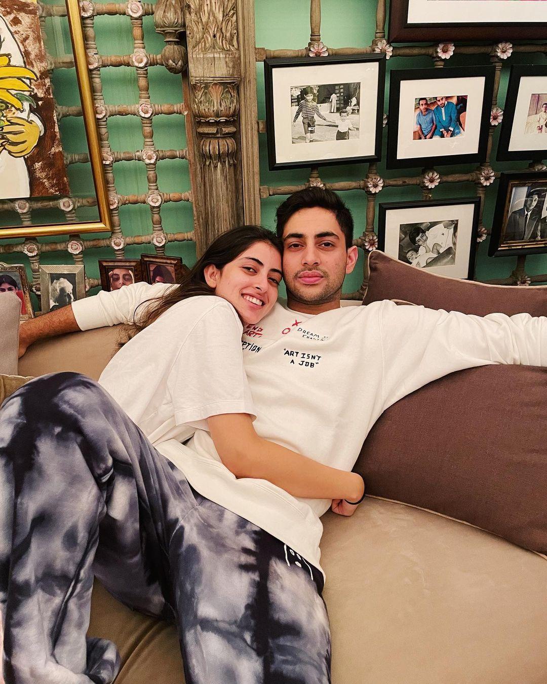 Agastya Nanda, who recently made his acting debut with Archies, never misses a chance to praise his sister Navya Nanda. He also made an appearance on Navya's podcast