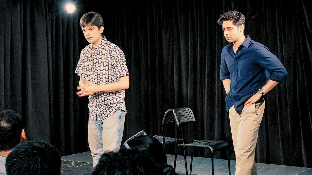 Sahir Mehta and Manik Papneja interact with audience