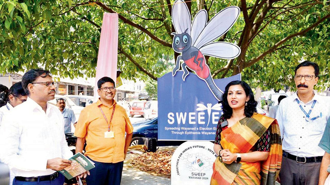Inauguration of mascot - SWEETEY the dragonfly by District Collector Dr Renu Raj