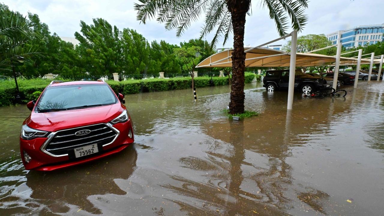 Heavy to moderate rain, thunder and lightning were seen across the UAE on Monday night and Adverse weather conditions are expected to continue into Wednesday morning, with convective clouds that bring rainfall and lightning forming over coastal areas - particularly in the north and east of the country, the weather department predicted