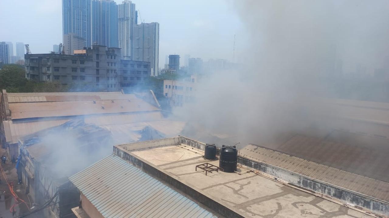 The fire was confined to a single storey godown in the commercial complex, the civic body said