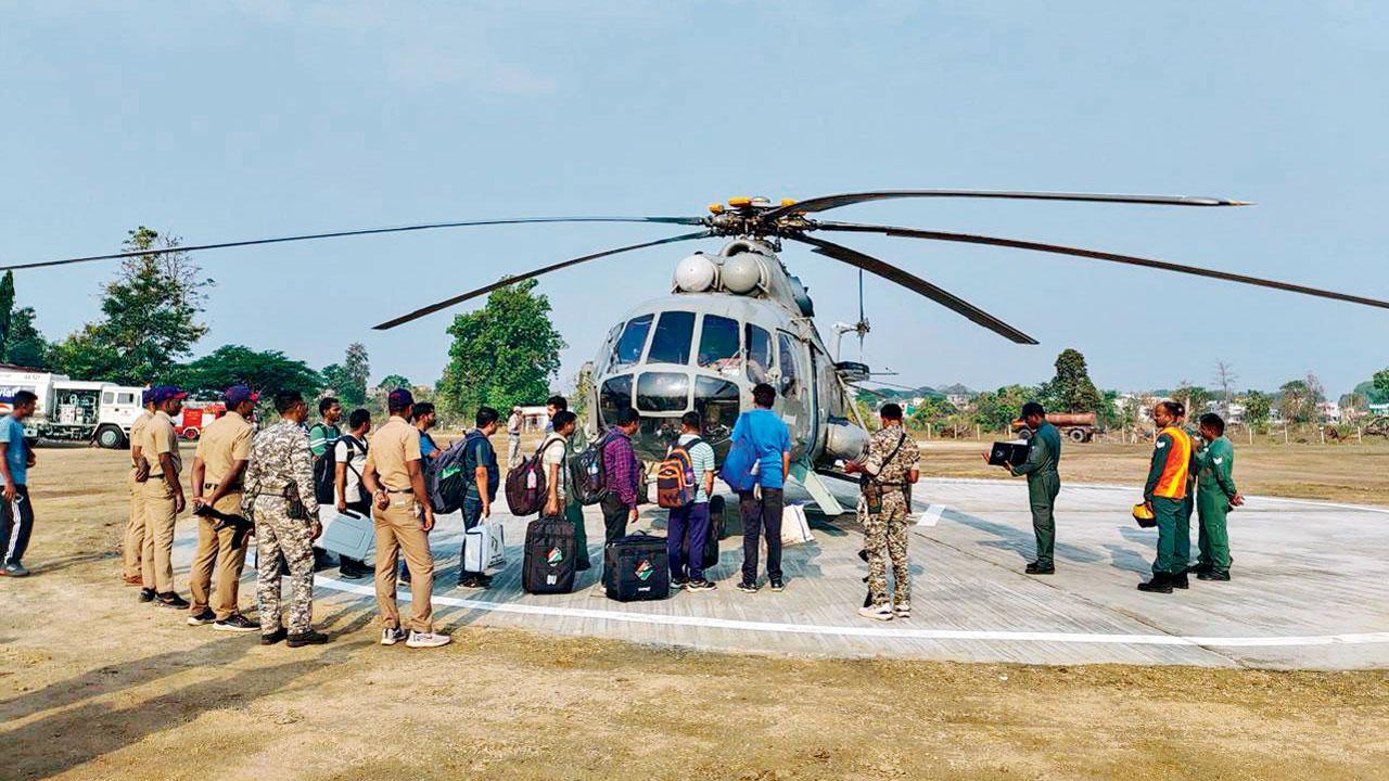 The Mi-17 helicopters are deployed for aerial surveillance in Gadchiroli-Chimur Lok Sabha seat