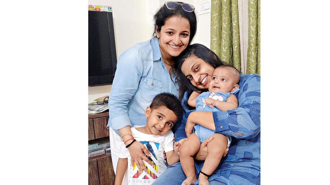 (From left) Gauravi Warty-Lokegaonkar and Neha Rajadhyaksha with their children