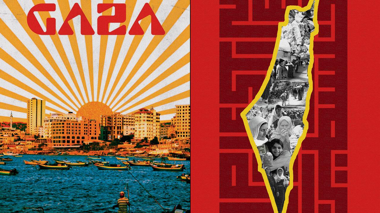 Gaza-The Sun Of Freedom by Bashar Alimour; (right) Nakba 23 by Bashar Alimour. PICS COURTESY/METHOD