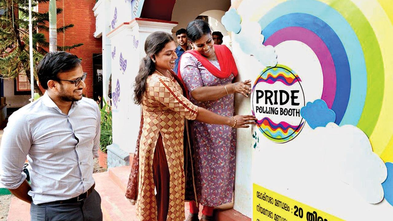 The Pride Booth in Thiruvananthapuram was set up to encourage transgender voters