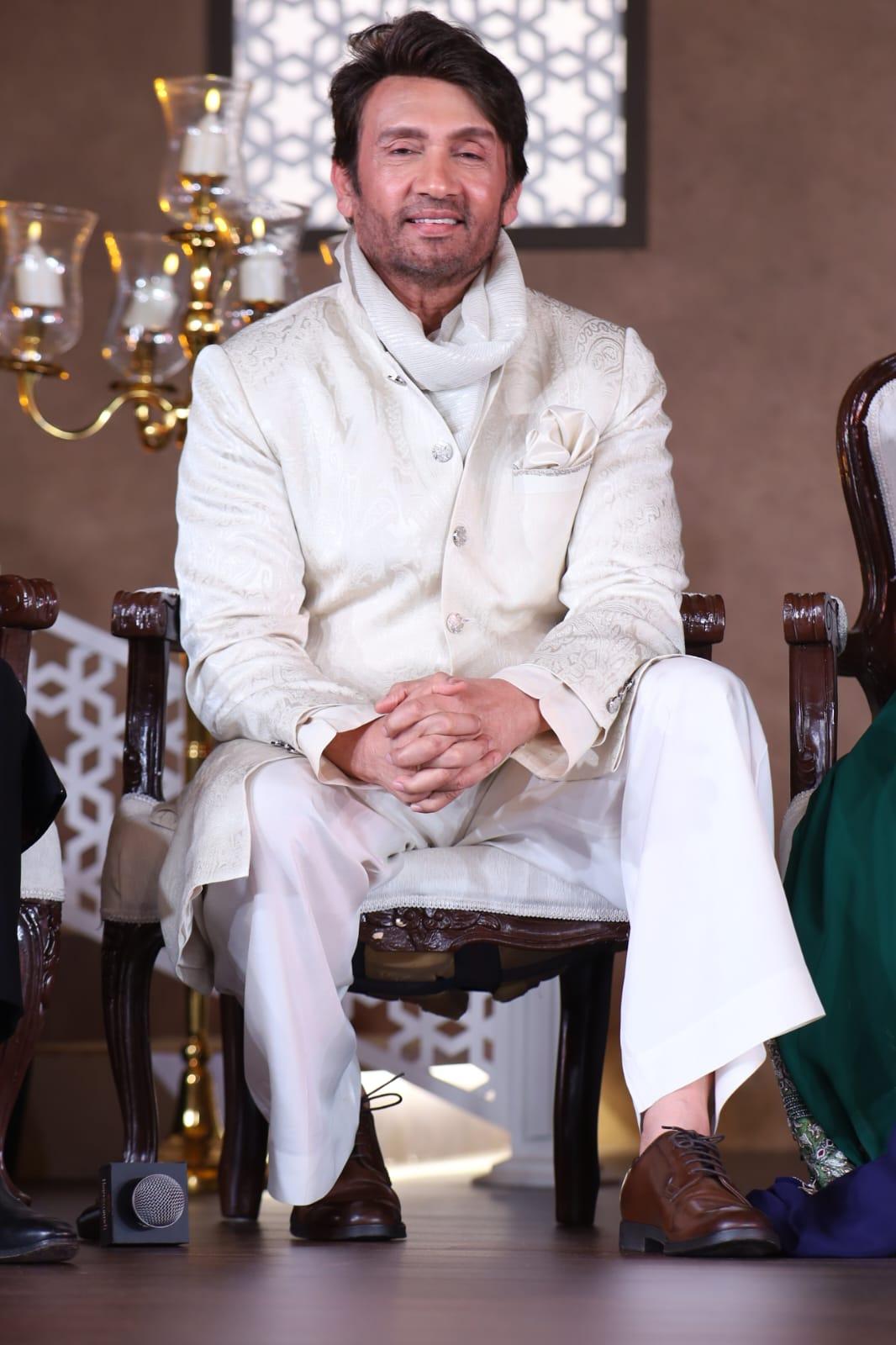 Shekhar Suman stunned at the Heeramandi trailer launch event in a stunning white outfit