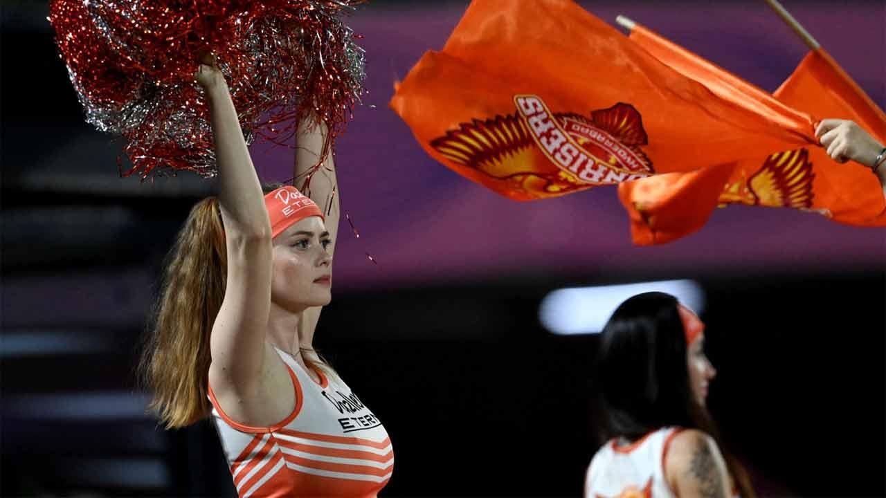 A cheerleader performs during an IPL match. Pic/AFP