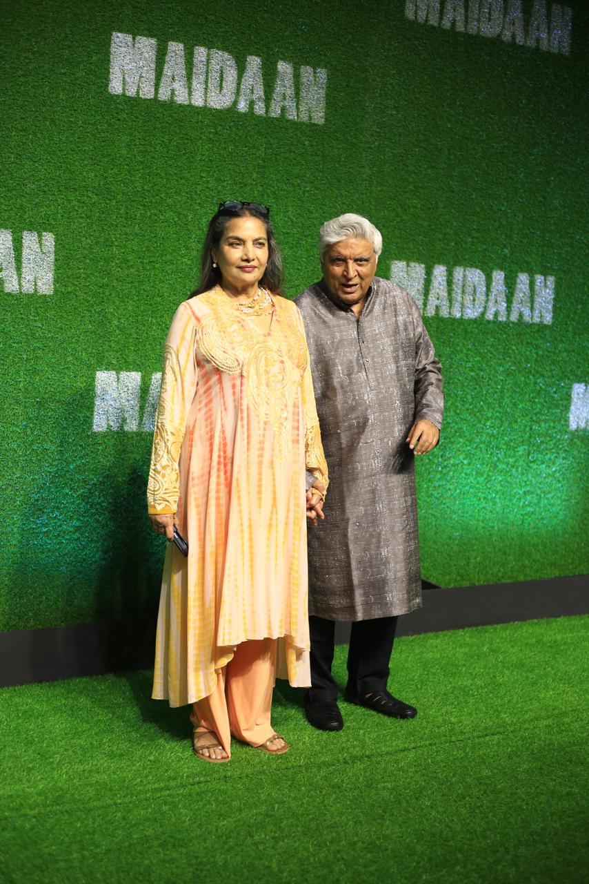 Javed Akhtar and Shabana Azmi also came to attend the star-studded screening of the biographical sports drama