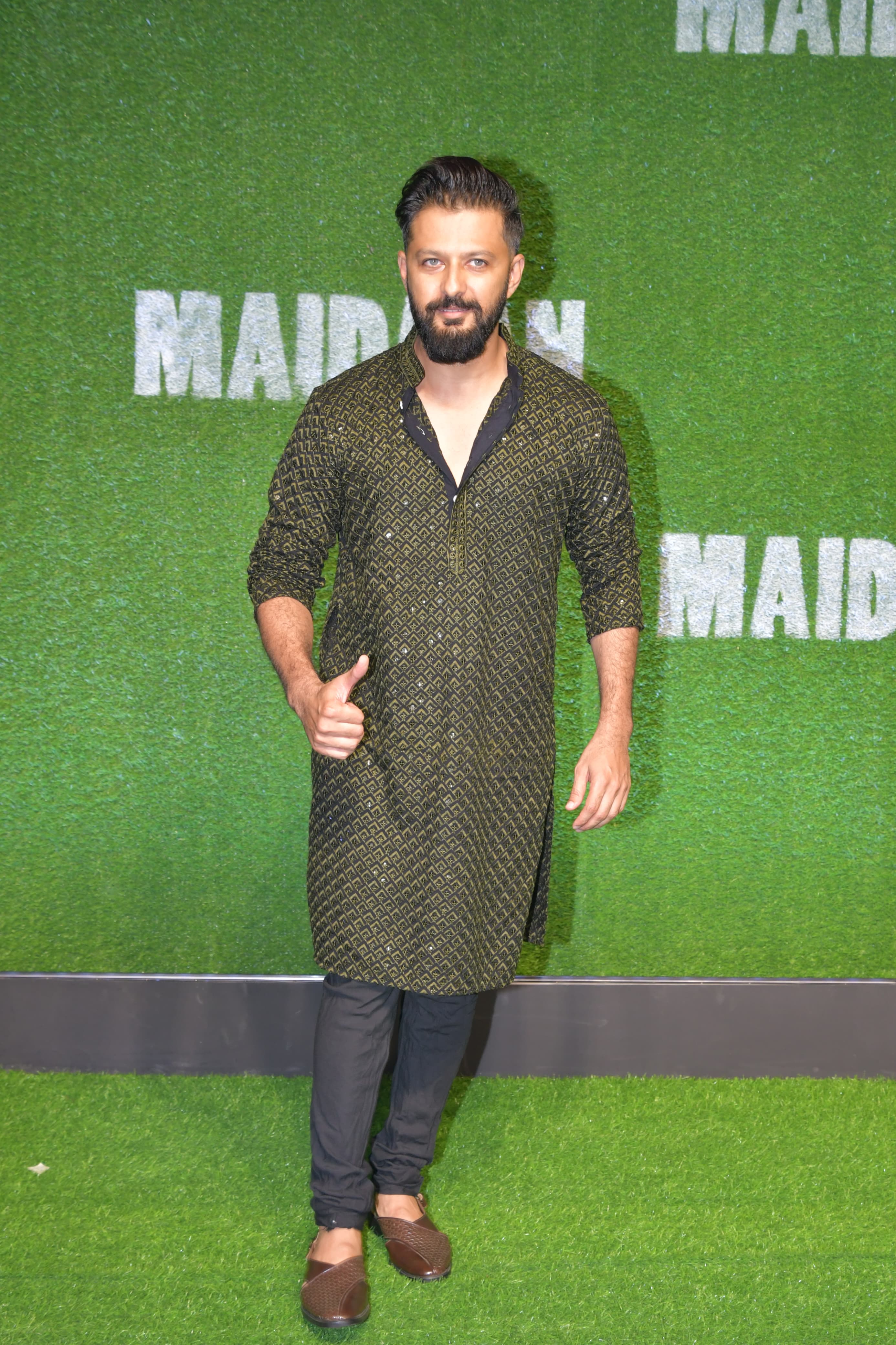 Vatsal Seth looked handsome in a tradition outfit as he attended the screening of Maidaan