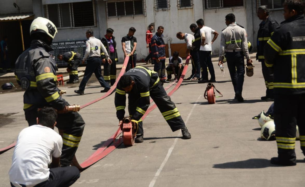 In Photos: Fire fighters practice for annual drill competition in Mumbai