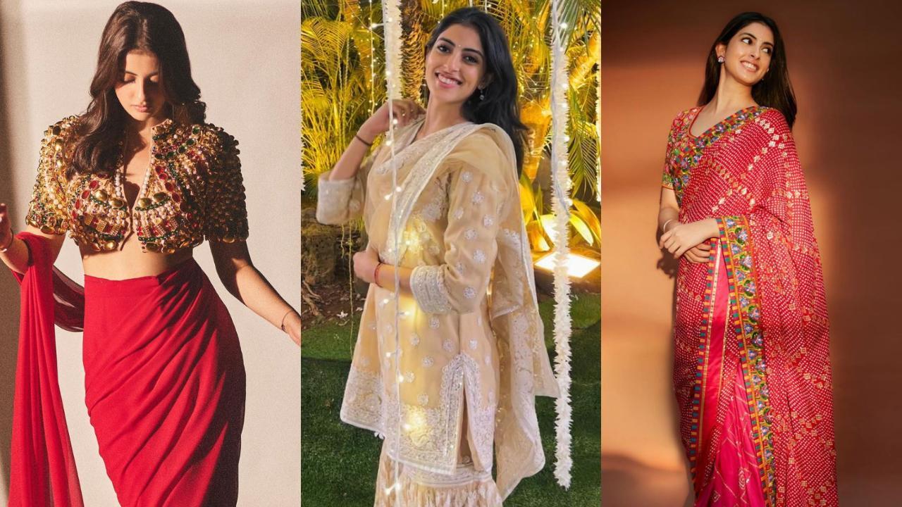 Navya Naveli Nanda's diverse ethnic choices- From stylish saree to simple suit
