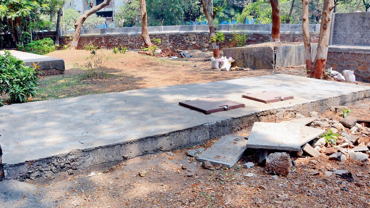 The BMC has sealed off the tank in the garden a week after the tragedy