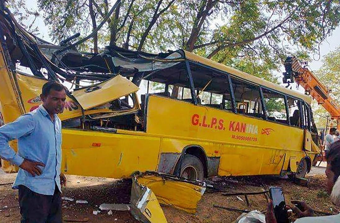 Six students killed, around 20 injured as school bus overturns in Haryana