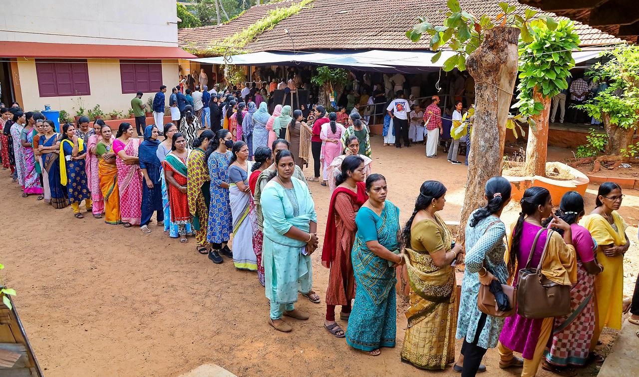 Madhya Pradesh saw about 38.96 per cent of voters casting their ballots in six Lok Sabha constituencies, while voting for three Lok Sabha constituencies, having Naxalite presence, in Chhattisgarh saw 53.09 per cent of the electorate exercising their franchise