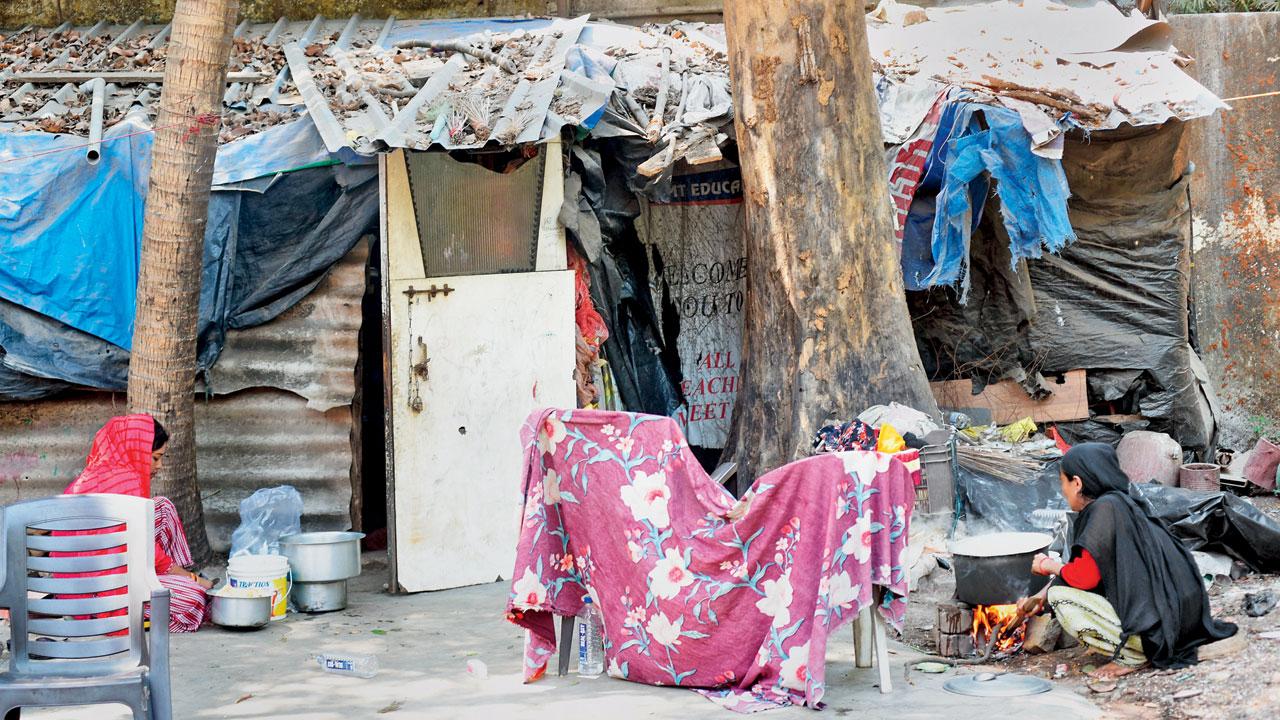 The shanty where the children lived. Pics/Sameer Markande