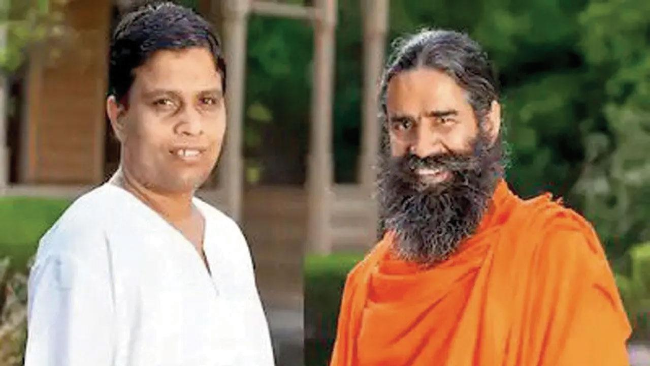 Patanjali co-founder ‘Baba’ Ramdev and his close aide Acharya Balkrishna. Pic/X