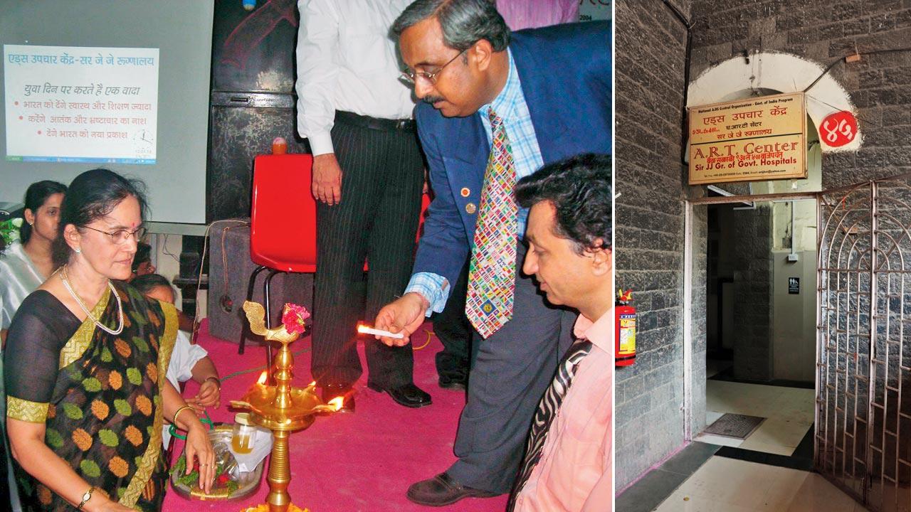 Dr Deshpande was HOD Medicine when the first ART Centre was launched at JJ Hospital in April 2004 , (right) The Centre still receives patients from all over Maharashtra but is aided by several more all over Maharashtra. Pic/Anurag Ahire