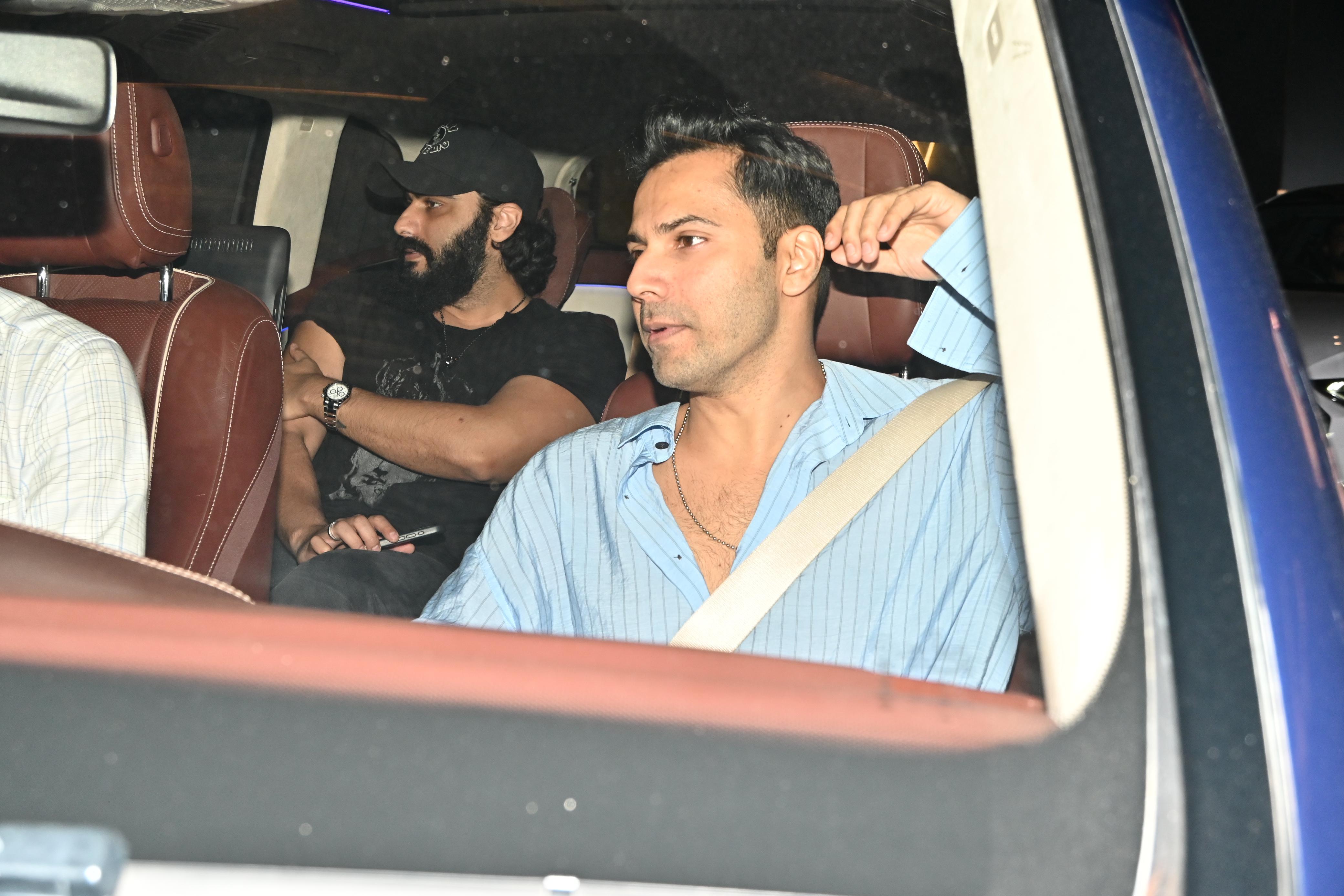 Arjun Kapoor and Varun Dhawan were clicked together as they left from Excel office