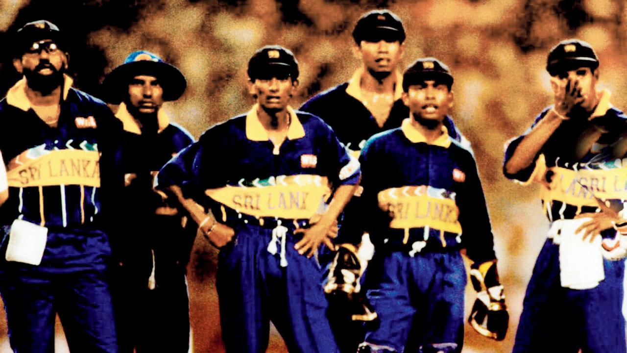 Some members of Sri Lanka’s 1996 World Cup-winning squad, who were shocked by Pakistan in Singapore a few weeks after the Lahore triumph. PIC/MID-DAY ARCHIVES