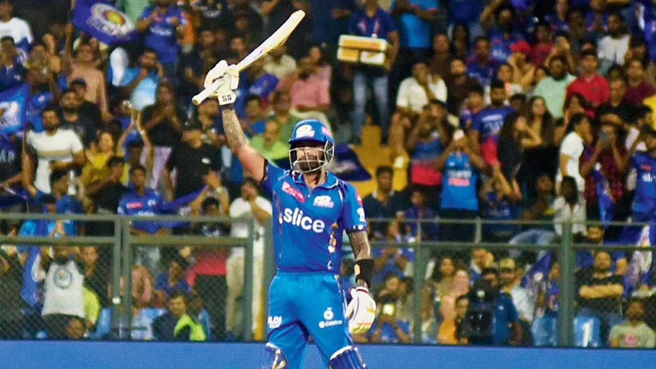Suryakumar Yadav
From not being able to score a single run in his first IPL 2024 match to announcing his arrival in the league, Suryakumar Yadav's form gave MI a sigh of relief. The world's number one T20I batsman Suraykumar displayed an extraordinary batting effort against RCB. Facing just 19 deliveries, the right-hander scored 52 runs including 5 fours and 4 sixes