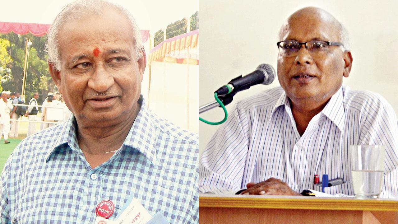 Wamanrao Chatap, a former MLA and farmers’ leader (right) Prabhakar Kondbattunwar, veteran journalist