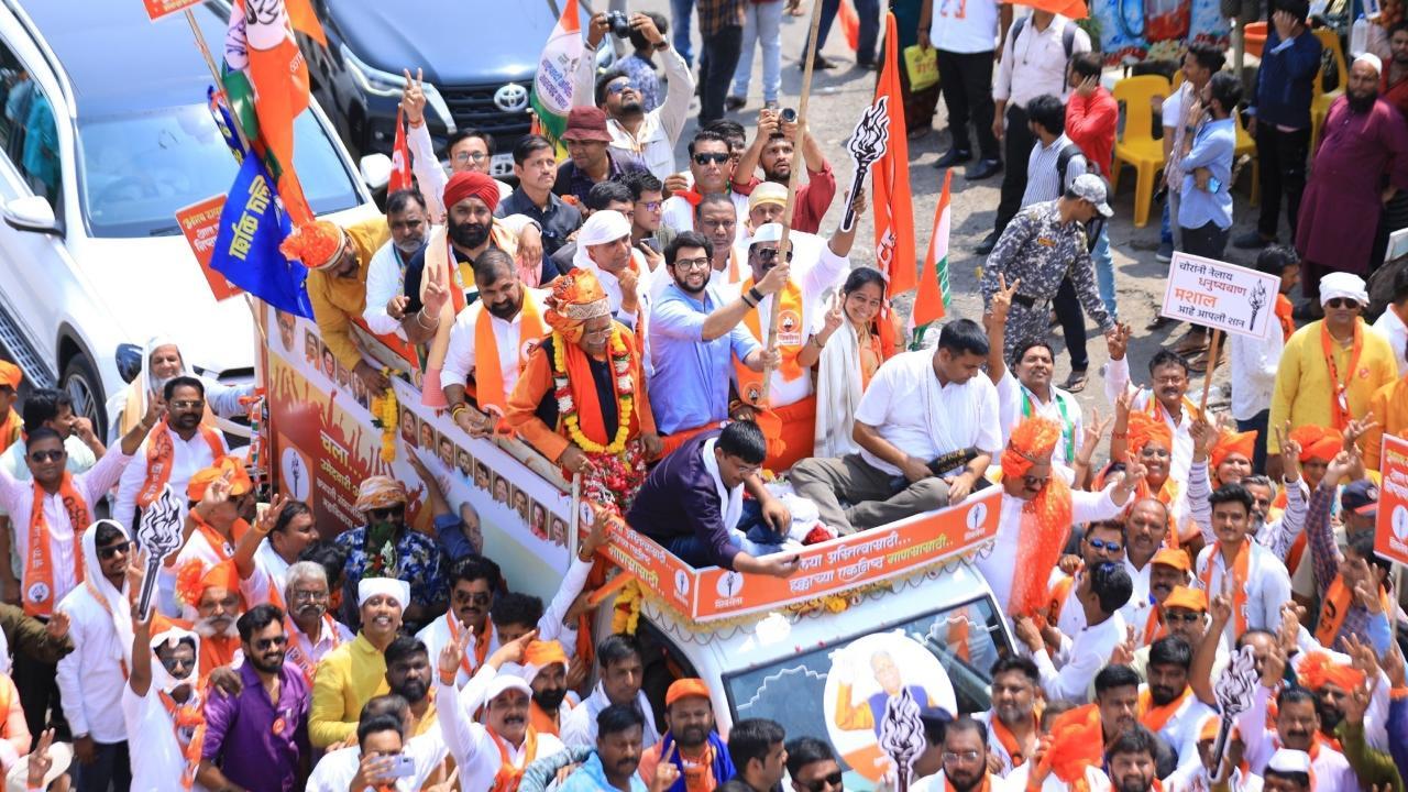 Shiv Sena (UBT) leader Khaire, Maharashtra minister Bhumre file nominations