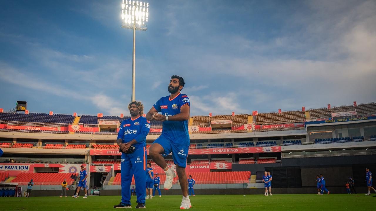 Lead pacer Jasprit Bumrah sweats it out in the training session along with bowling coach Lasith Malinga