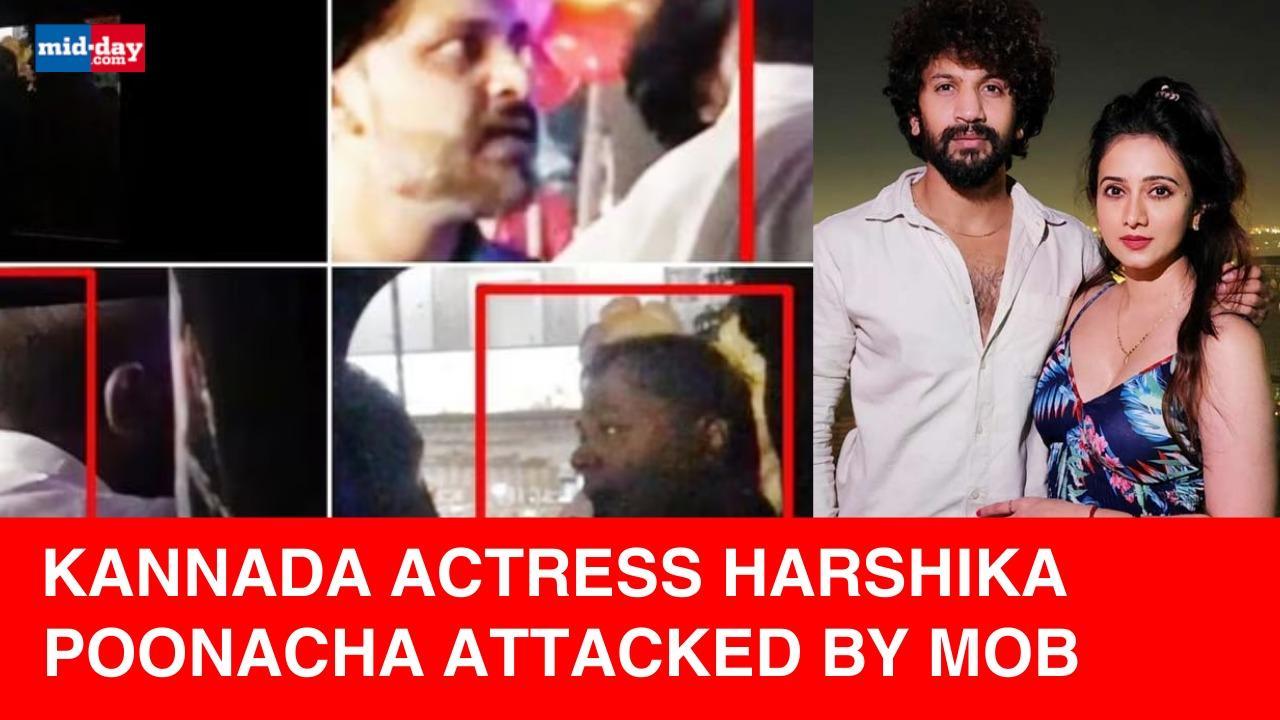 Kannada Actor Harshika Poonacha & Husband Attacked By Mob In Bengaluru For Speak
