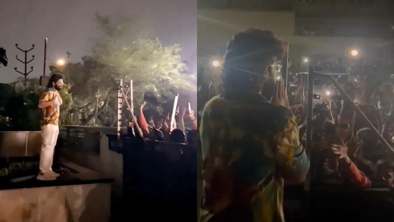 Allu Arjun Birthday 2024: Actor greets a sea of fans outside his Hyderabad home