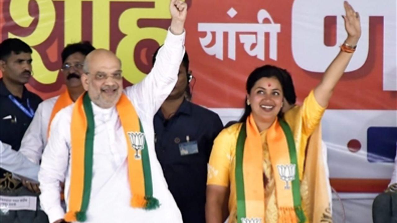 During a campaign rally in Amravati, Union Home Minister Amit Shah emphasised the Bharatiya Janata Party`s (BJP) commitment to establishing `Ram Rajya` in India