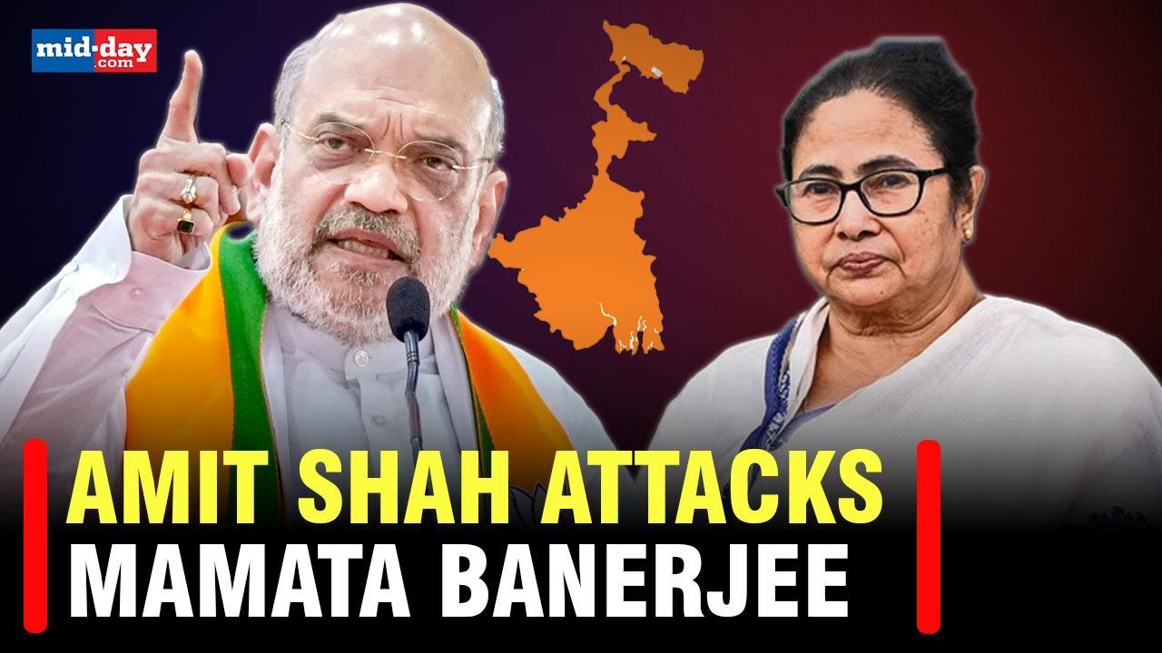 HM Amit Shah slams CM Mamata Banerjee for welcoming Rohingyas in West Bengal 