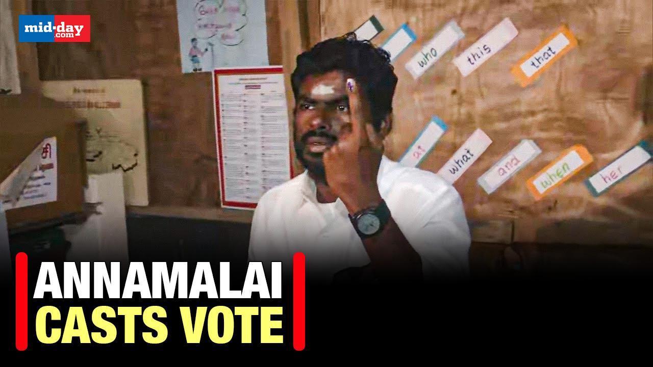 BJP Tamil Nadu President K Annamalai casts vote for Lok Sabha Elections 2024
