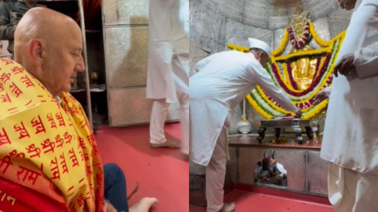 Anupam Kher visits 300-yr-old Hanuman temple in Ahmedabad