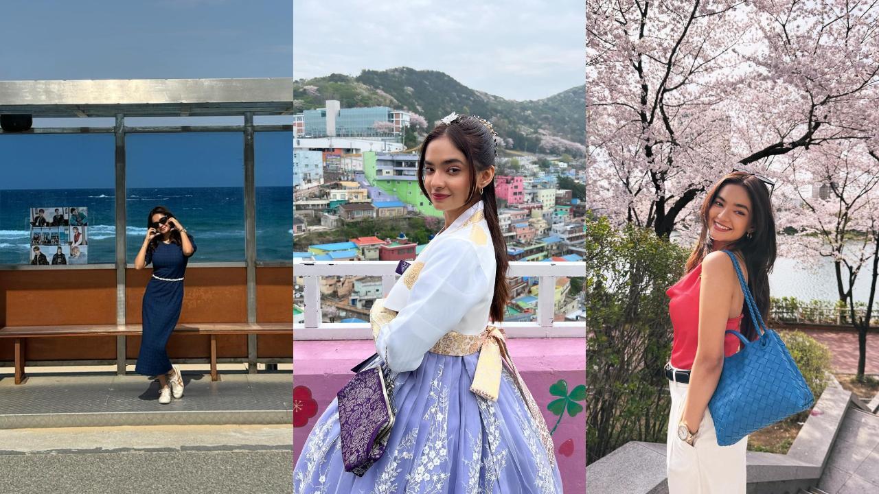Anushka Sen wears a hanbok, visits BTS bus stop during her trip to South Korea 