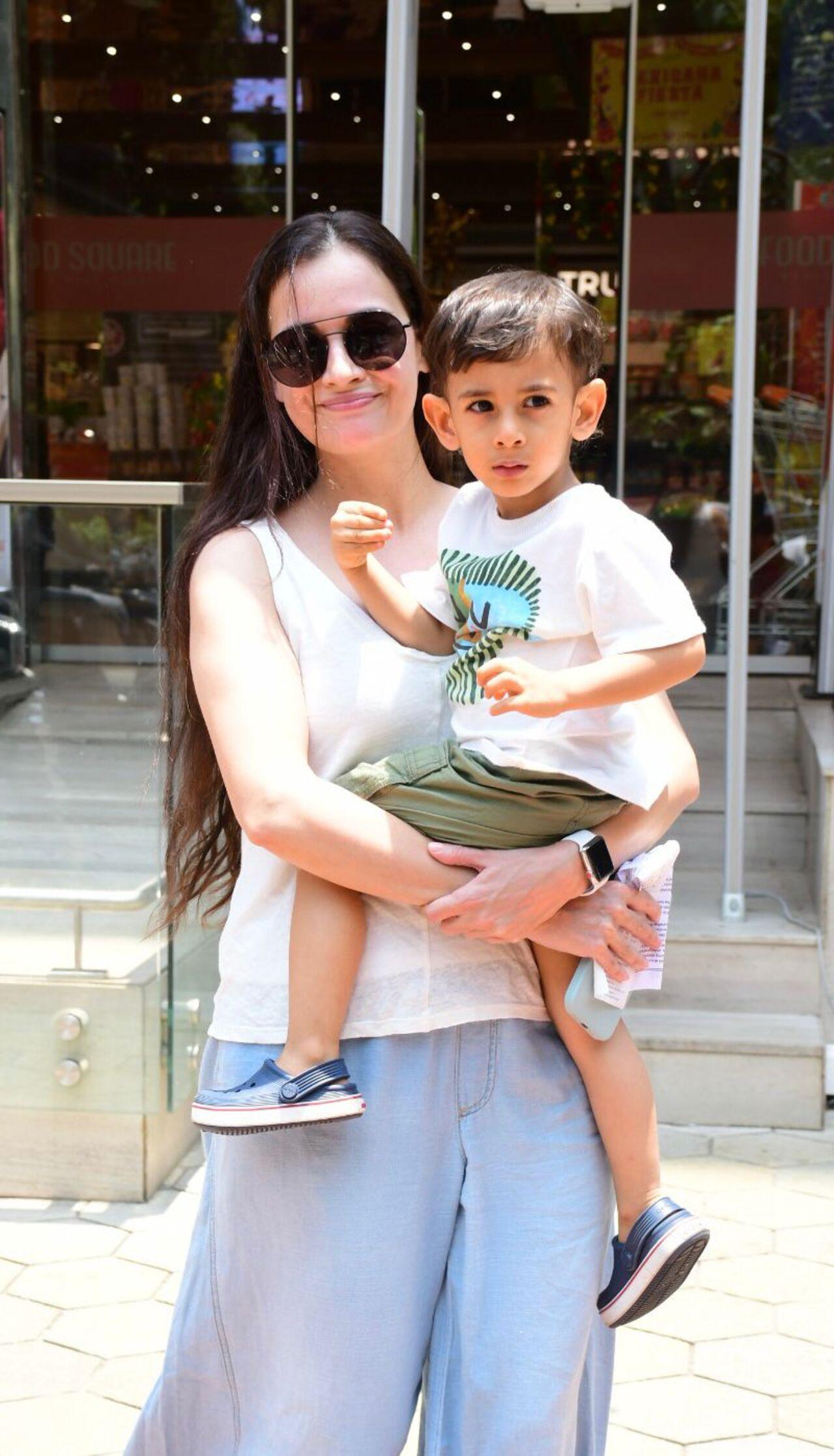 Dia Mirza spotted with her son in the city