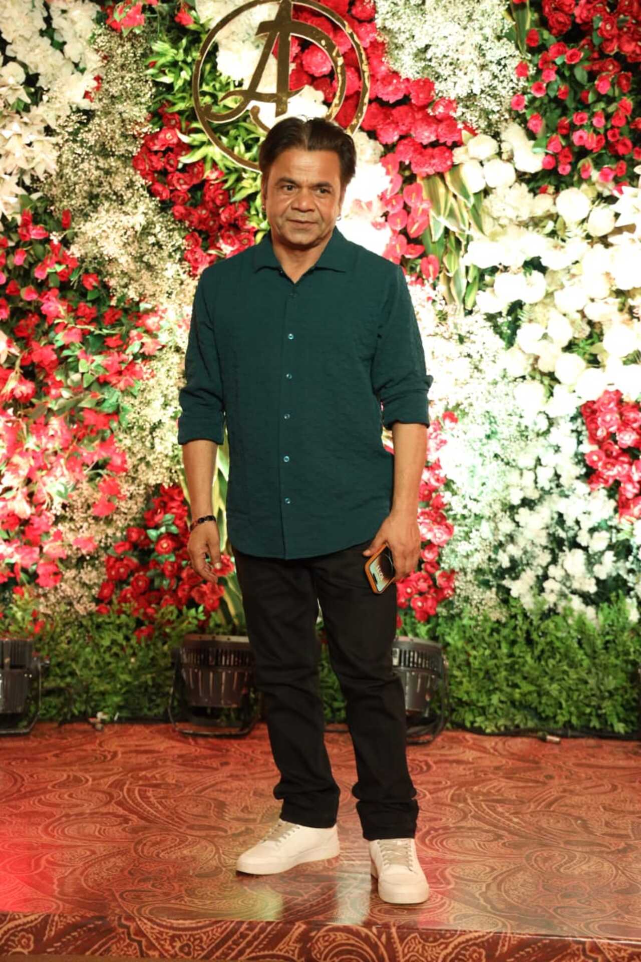 Rajpal Yadav looked dapper in smart formals for the wedding