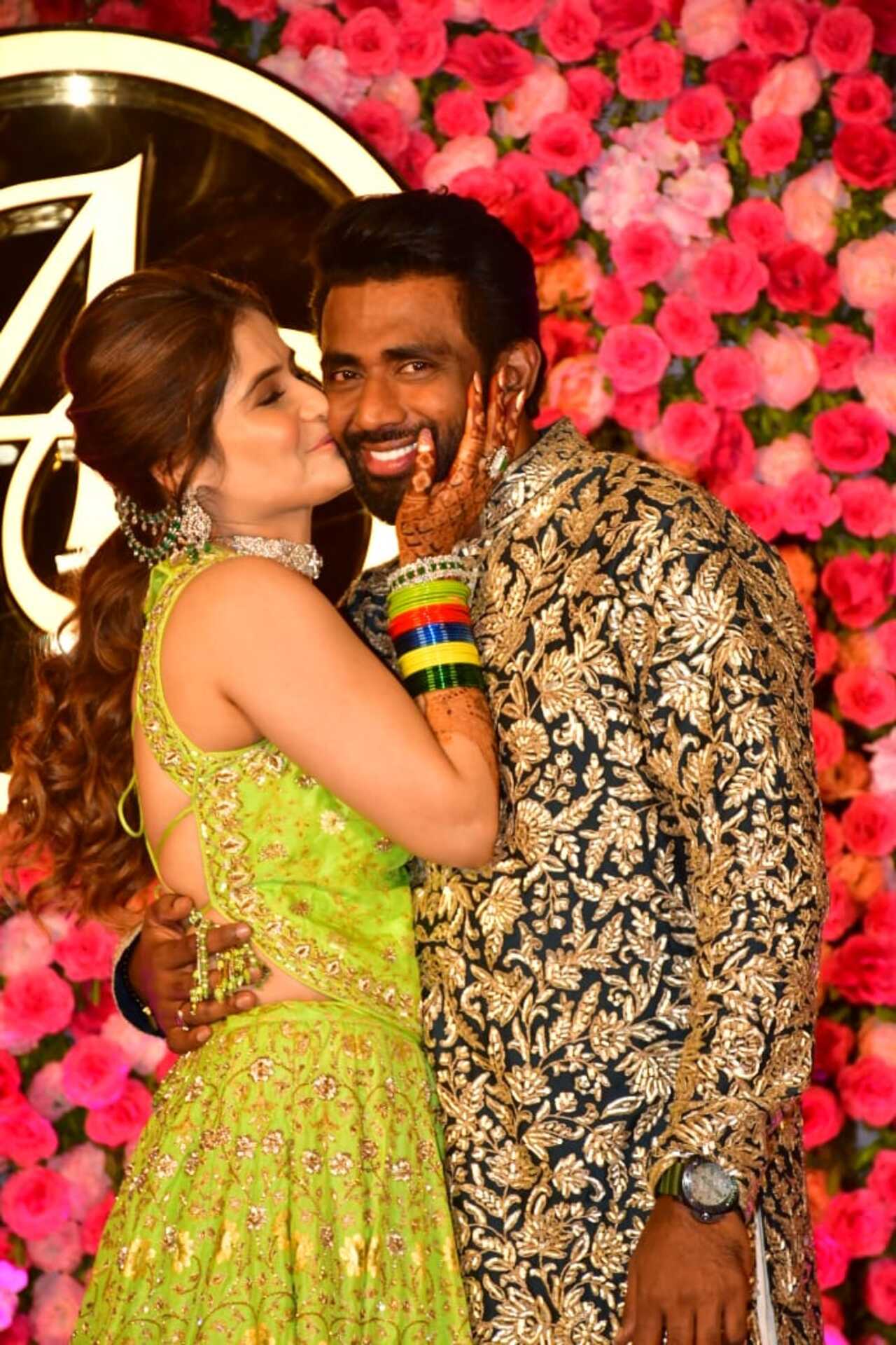 Arti will tie the knot with fiance Dipak Chauhan on April 25. As per reports, it is an arranged marriage. For the sangeet and mehndi, she wore a bespoke lime green lehenga. Dipak wore a black and golden sherwani. 