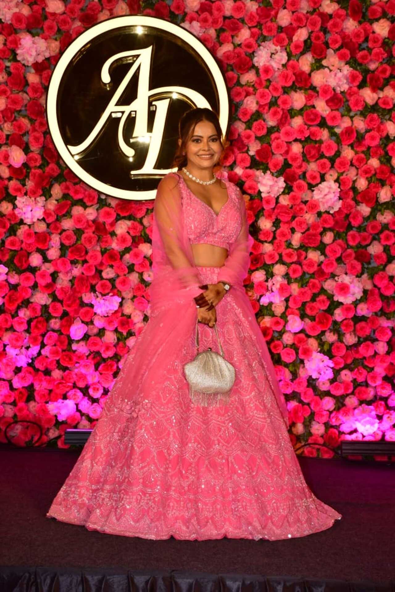 Saath Nibhaana Saathiya fame and 'Bigg Boss' contestant Devoleena Bhattacharjee attended the event in a blush pink lehenga. 